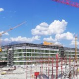 Le nouveau bâtiment de l'Hôpital du Valais à sion intègre des zones d’évacuation chaque 35 mètres